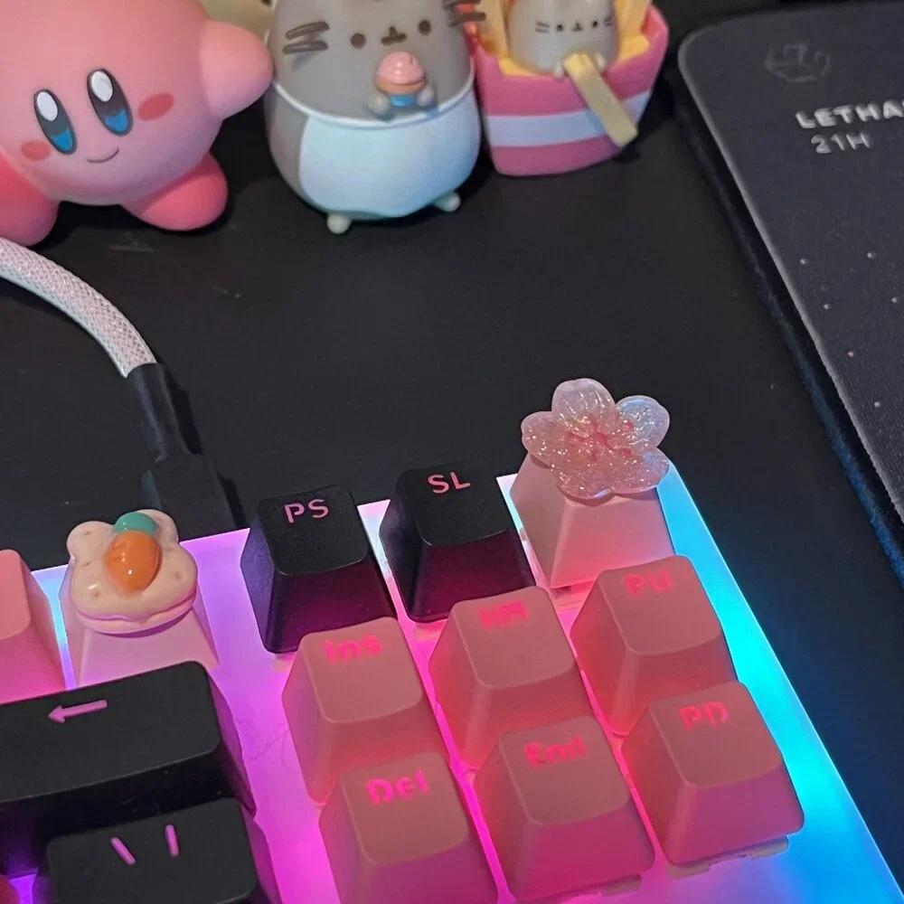 Pink Sakura Cherry Blossom Artisan Keycap for OEM Mechanical keyboard